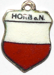 (image for) HORB AM NECKAR, Germany - Vintage Silver Enamel Travel Shield Charm